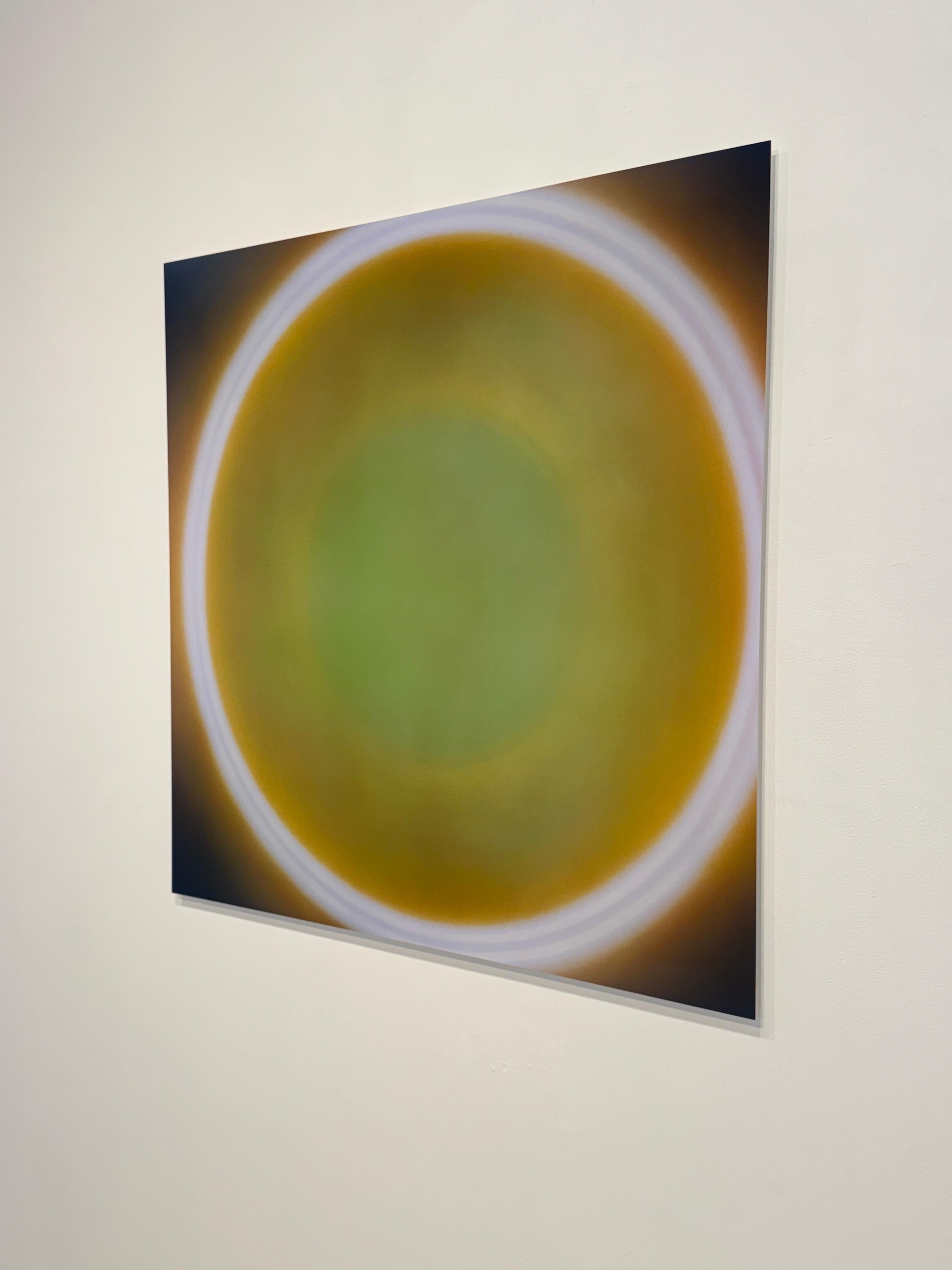 Fotografía en color, Celeste, Paisaje abstracto, Circular Amarillo, Verde en venta 13