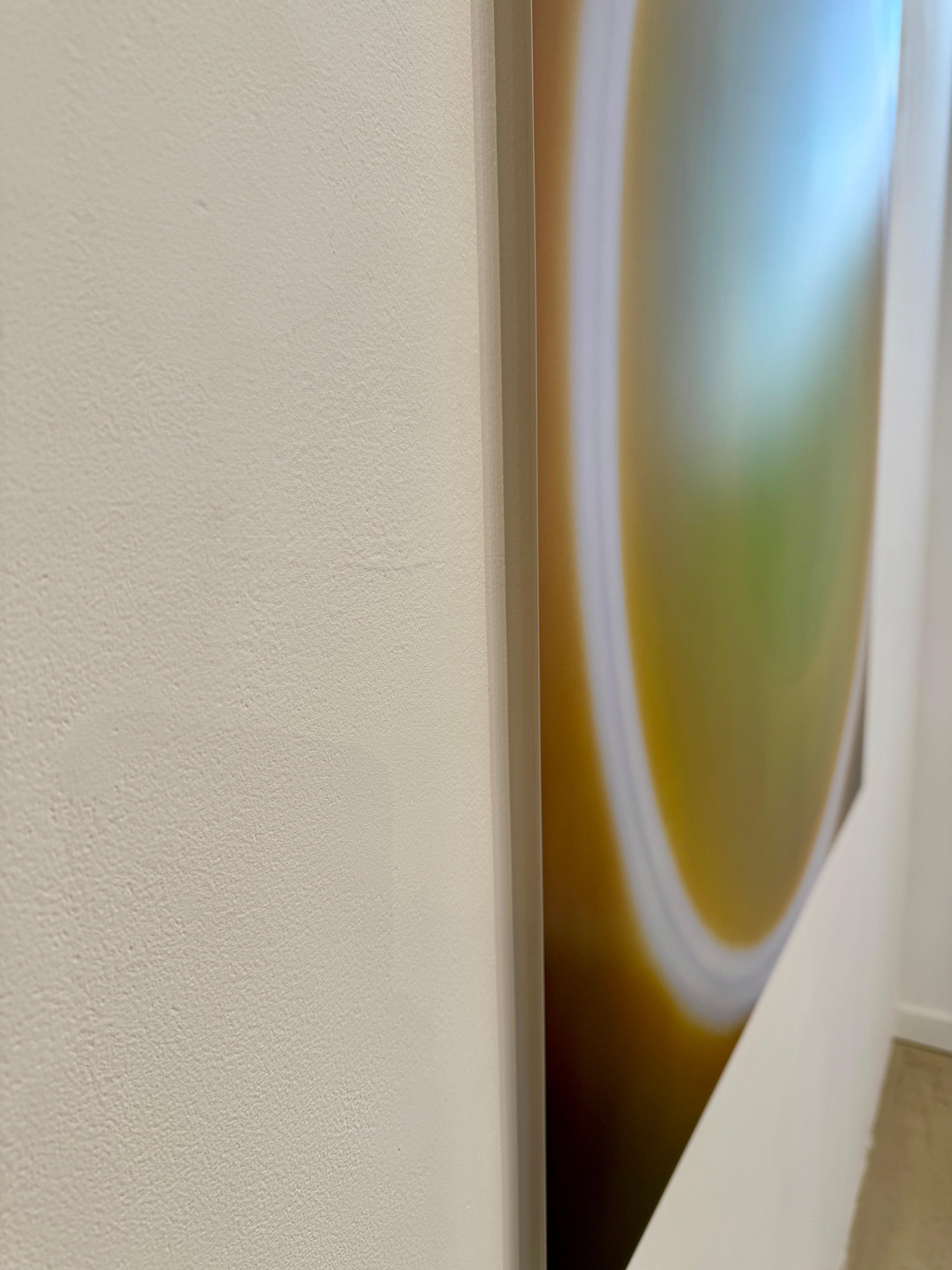 Fotografía en color, Celeste, Paisaje abstracto, Circular Amarillo, Verde en venta 1