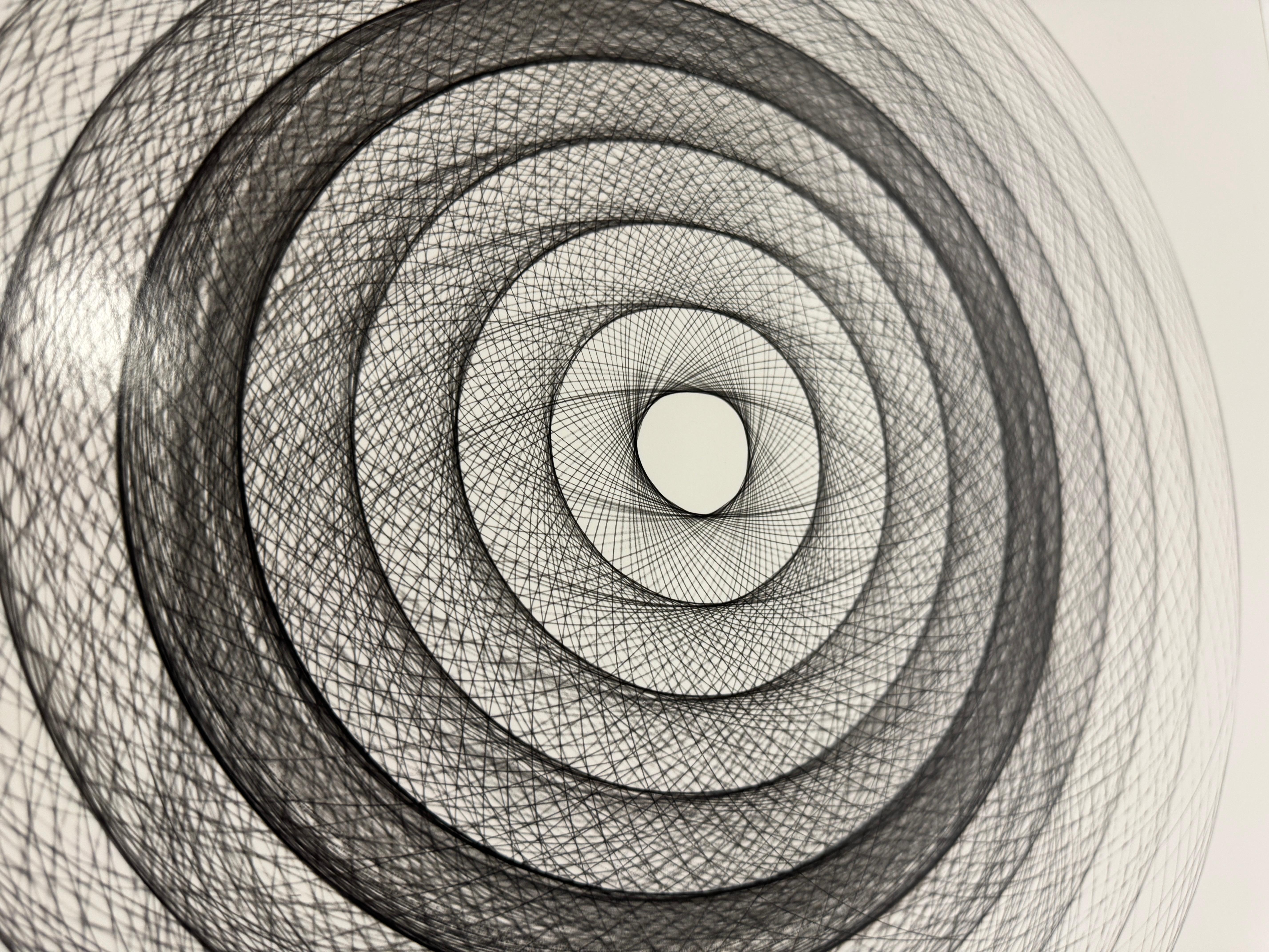 Black & White Photograph, Gelatin Silver Print, Abstract Geometric Circles For Sale 1