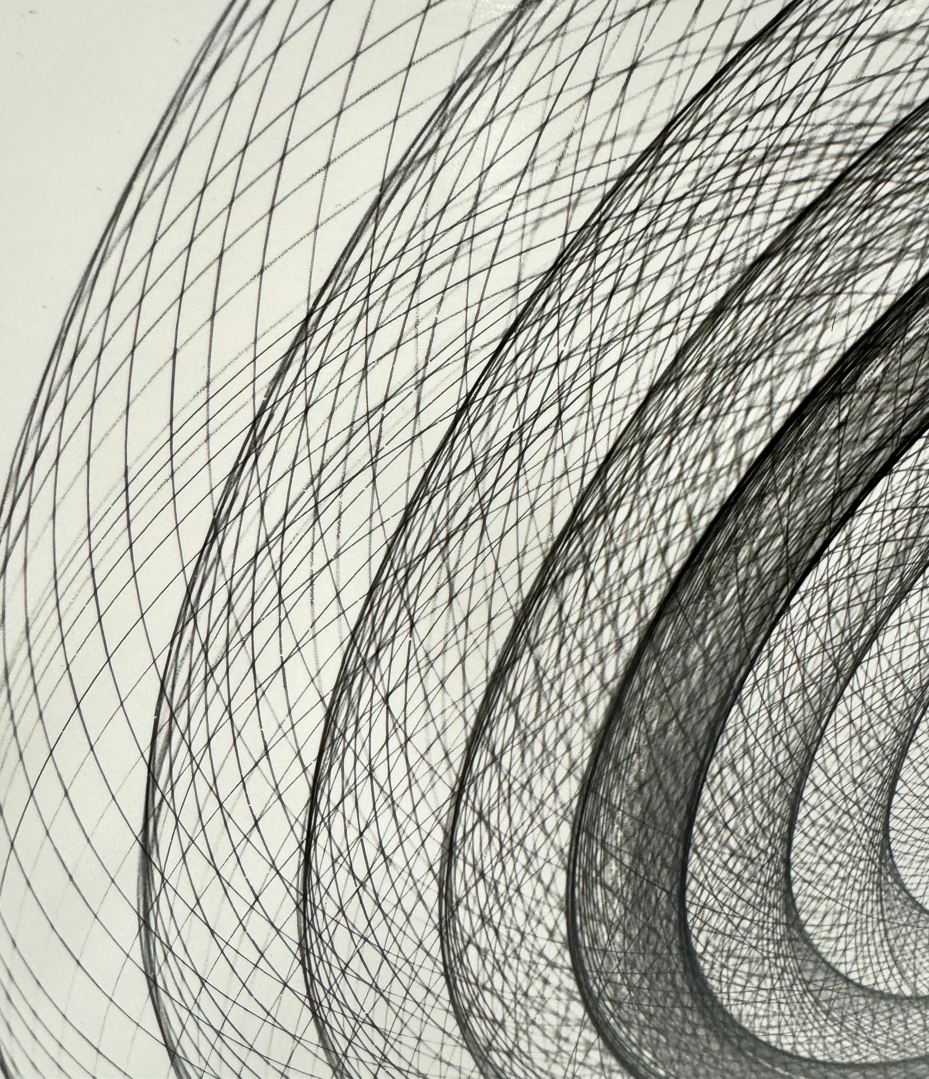 Black & White Photograph, Gelatin Silver Print, Abstract Geometric Circles For Sale 2