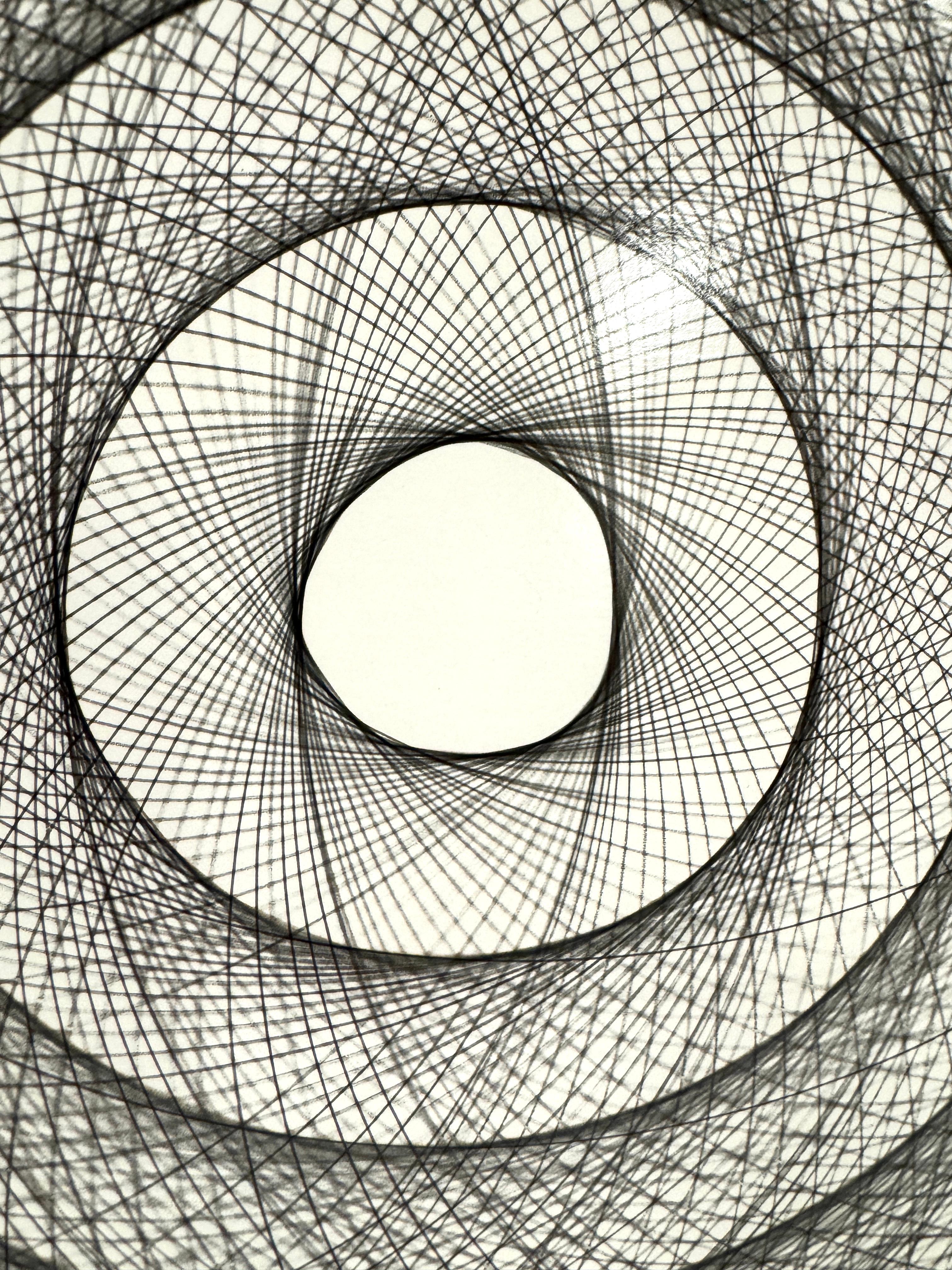 Black & White Photograph, Gelatin Silver Print, Abstract Geometric Circles For Sale 3