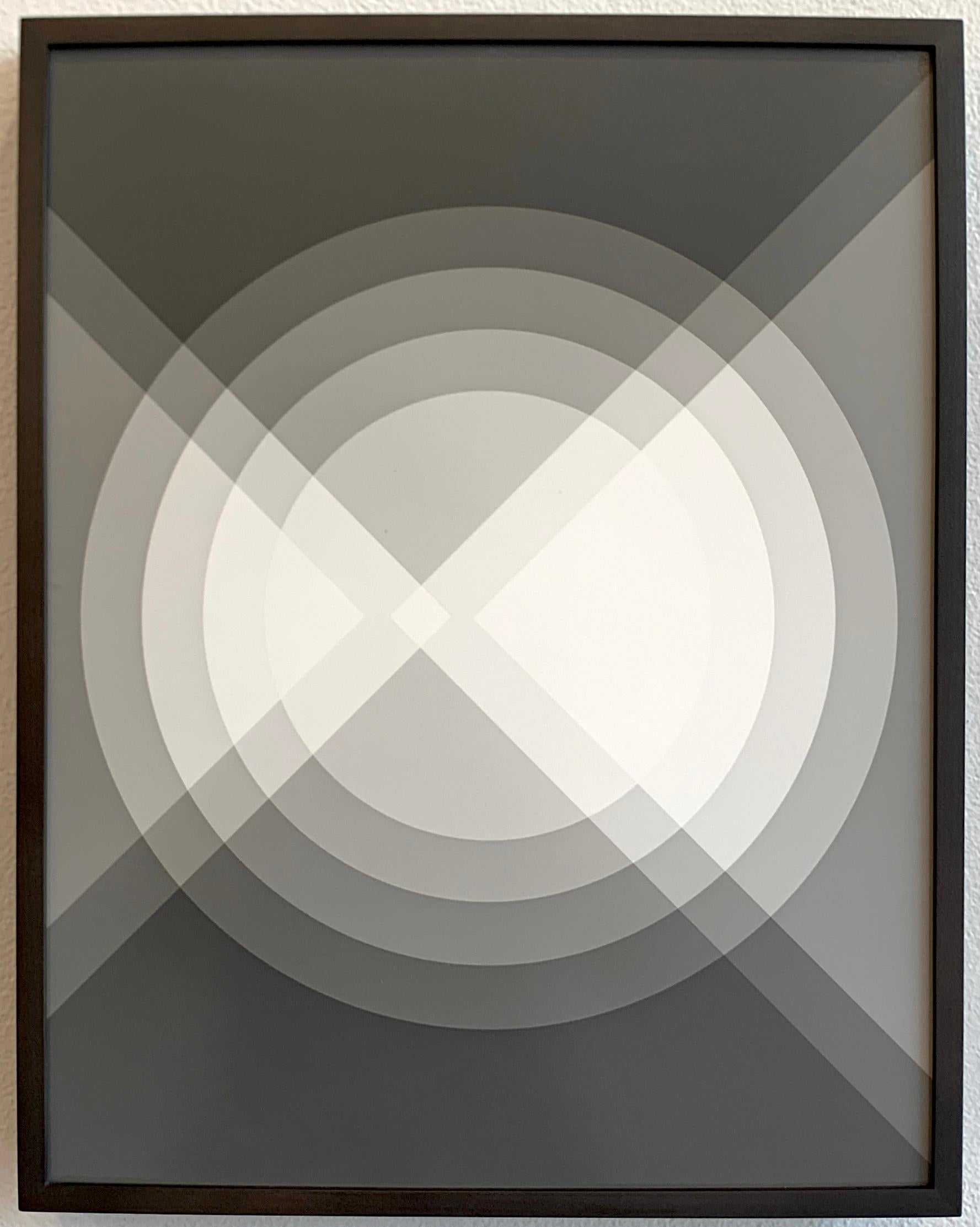 Framed geometric black & white Unique Silver Gelatin Print 