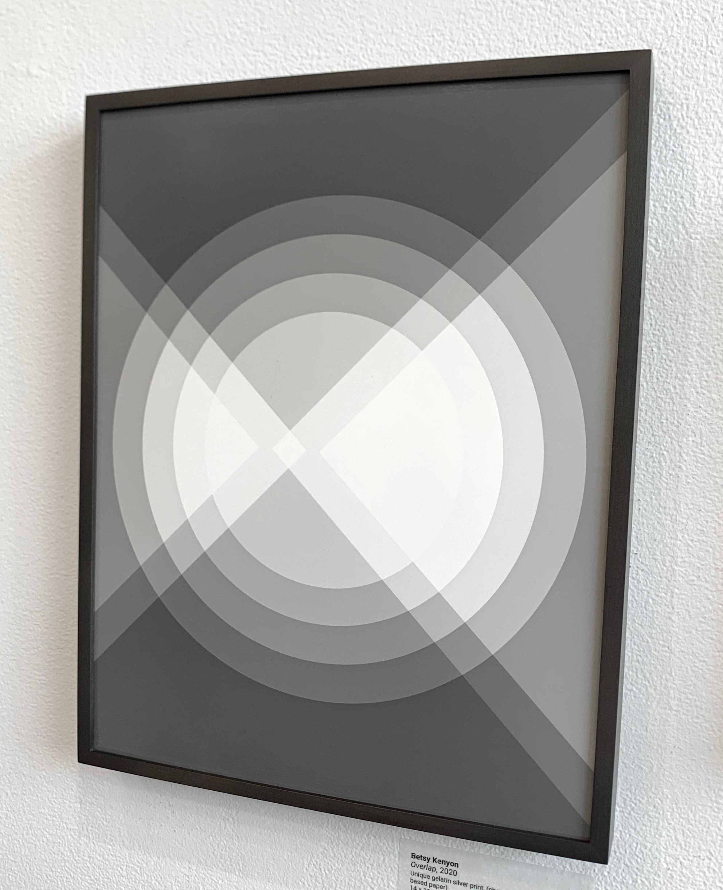 Framed geometric black & white Unique Silver Gelatin Print 