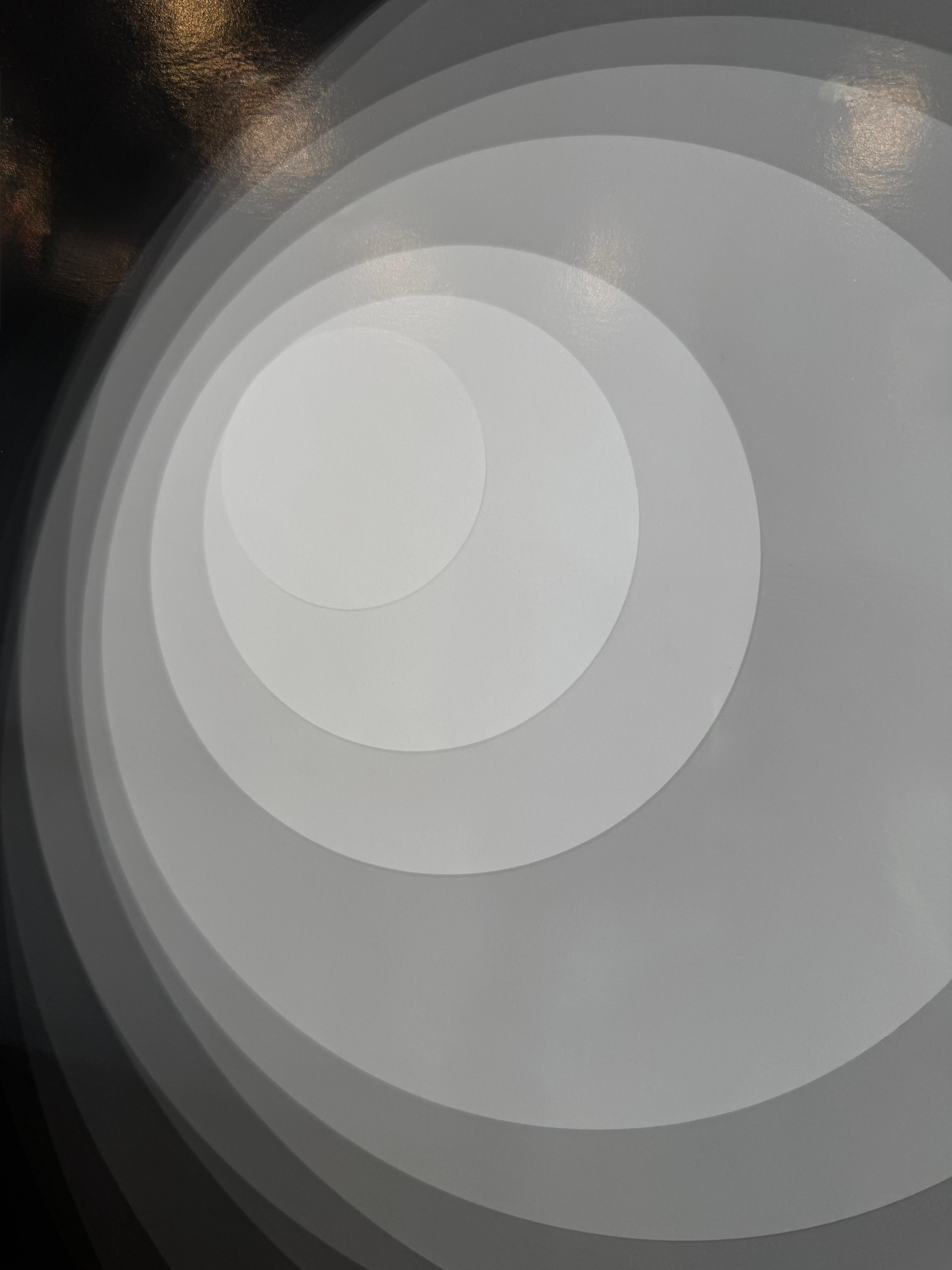 Large Black and White Abstract Photo, Circles, Geometric, Framed, 2020 For Sale 9