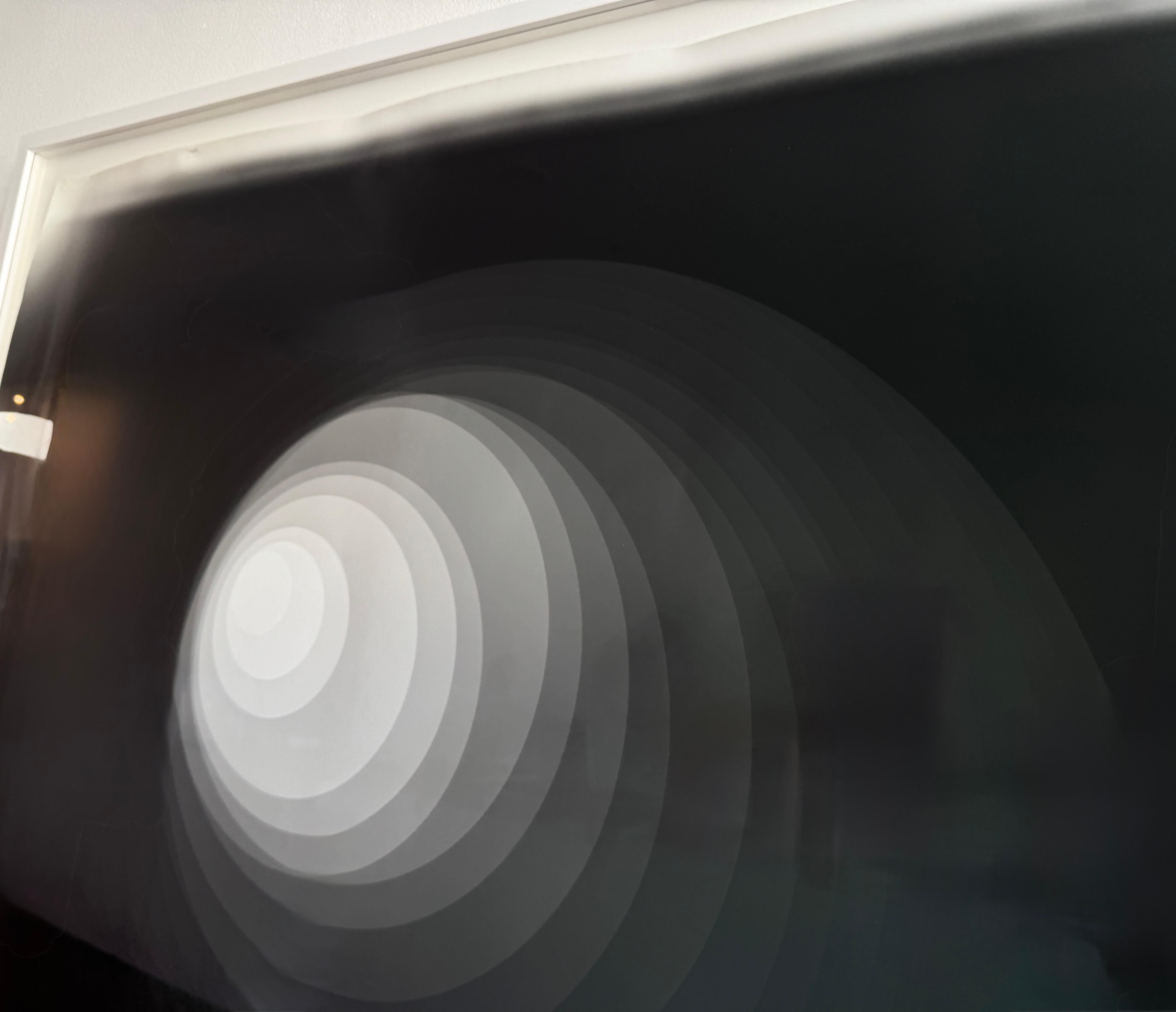 Large Black and White Abstract Photo, Circles, Geometric, Framed, 2020 For Sale 6