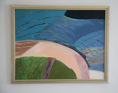 Vintage Betsy Margolius, Oil on Paper Laid to Board, "Edges" 