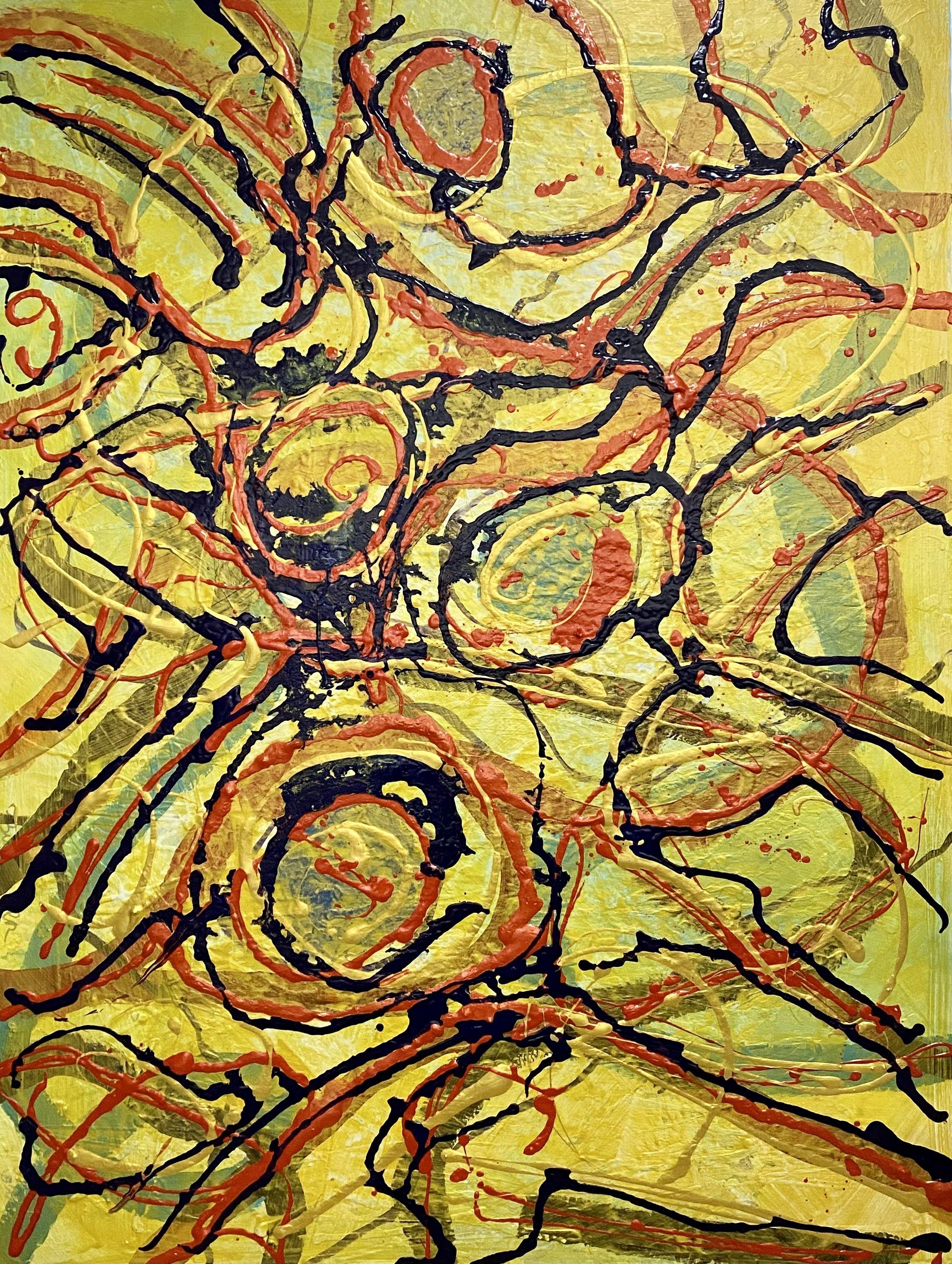 Viaje salvaje, Pintura, Acrílico sobre lienzo - Painting Expresionismo abstracto de Betsy Miller