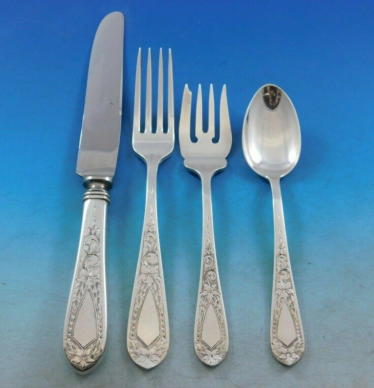 Stieff Betsy Patterson Engraved Sterling Silver 6" Salad Fork Silverware