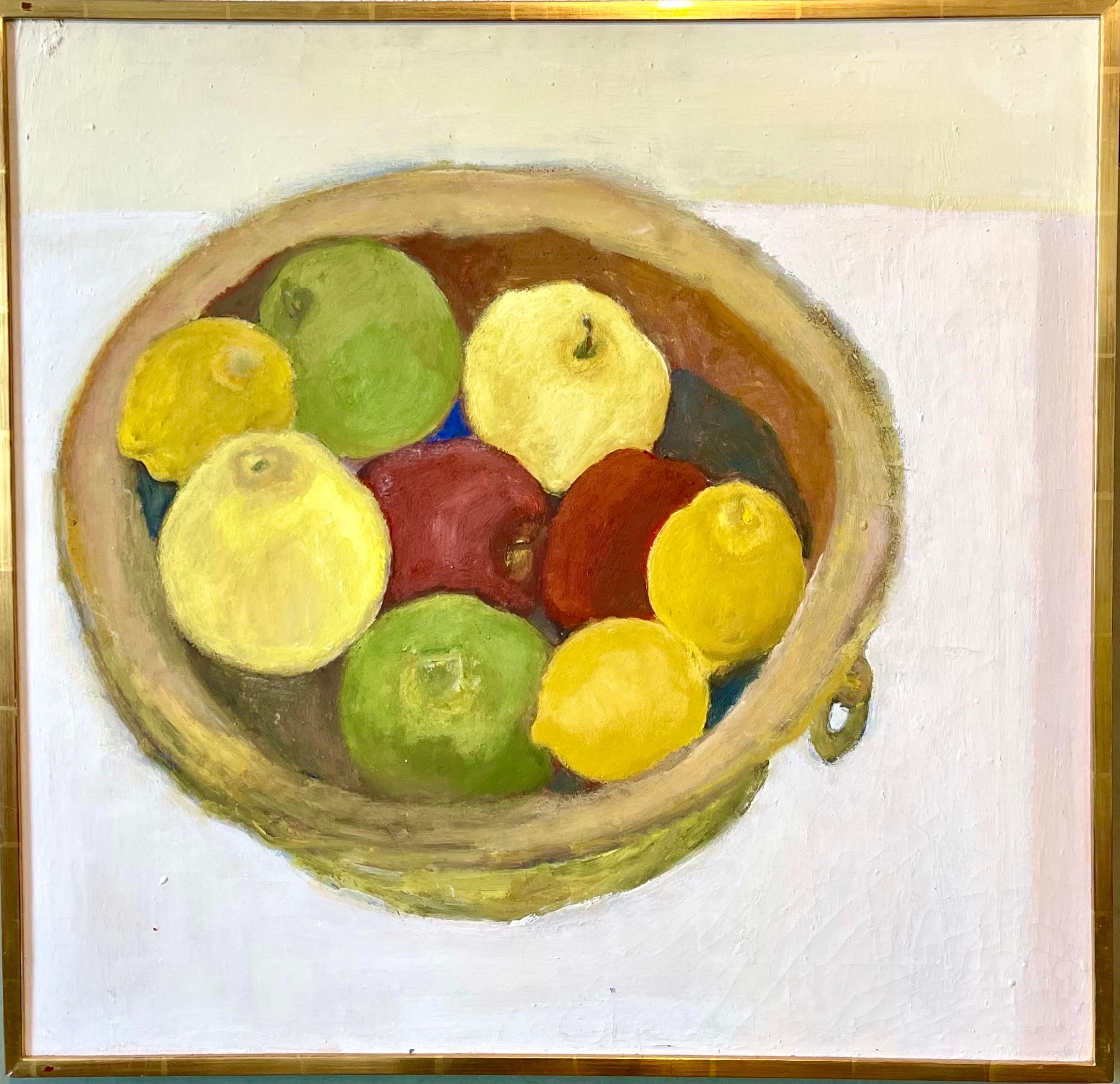 Apfel-Stillleben Ölgemälde Betsy Podlach Amerikanische Postfeministische Moderne Kunst