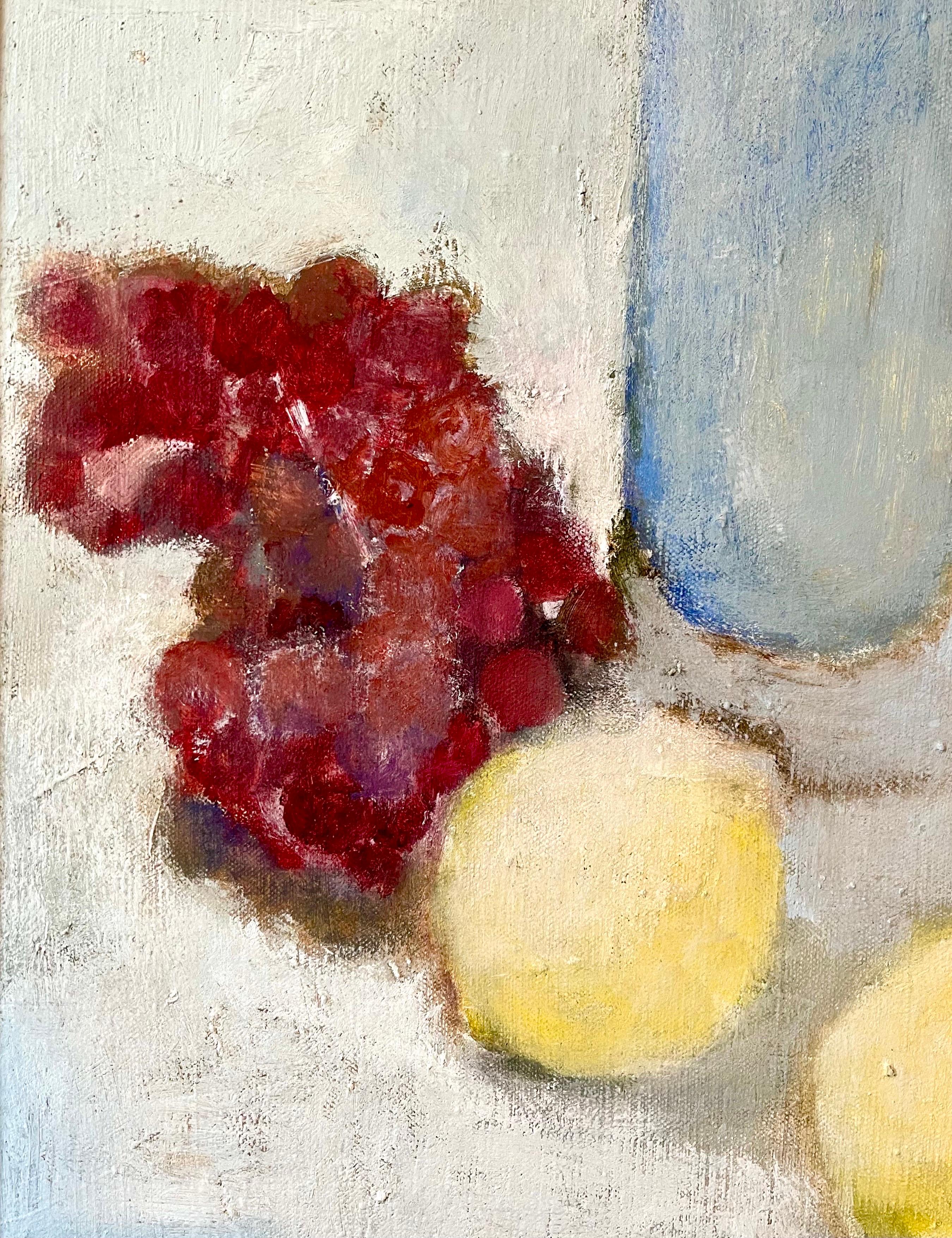 Nature morte de fruits - Peinture à l'huile - Betsy Podlach - Art post-feministe et moderniste américain en vente 4