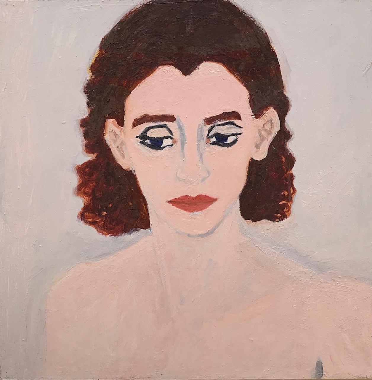 Self Portrait And Red Lips (autoportrait et lèvres rouges) - Figuratif contemporain de Betsy Podlach 