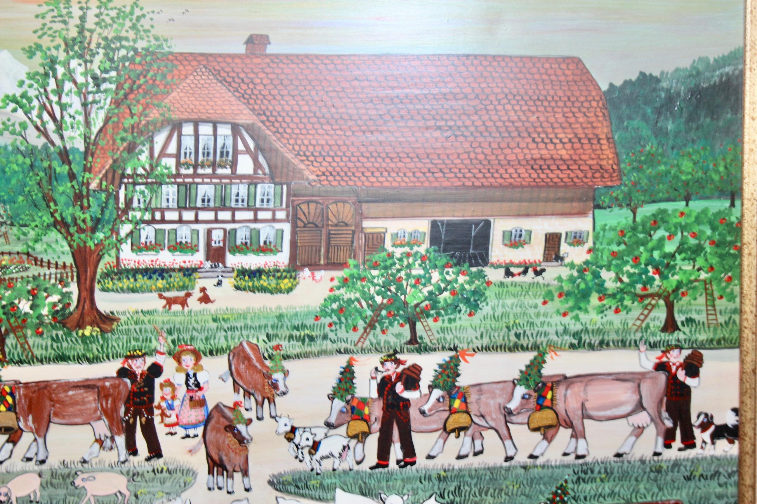 Betsy ross Koller poet painting title Home from the alps  For Sale 2