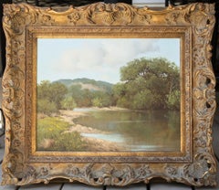 "Paisaje fluvial" Escena de la naturaleza de Texas Hill Country