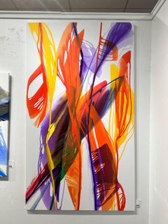 « Great Day for a Balloon Ride », Bette Ridgeway, 90X52, Acrylique/Toile Abstraite