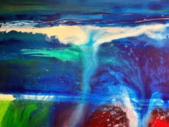 "On Beyond Blue", Bette Ridgeway, 66x128, Acrylique/Canvas, Fluid Contemporary Art