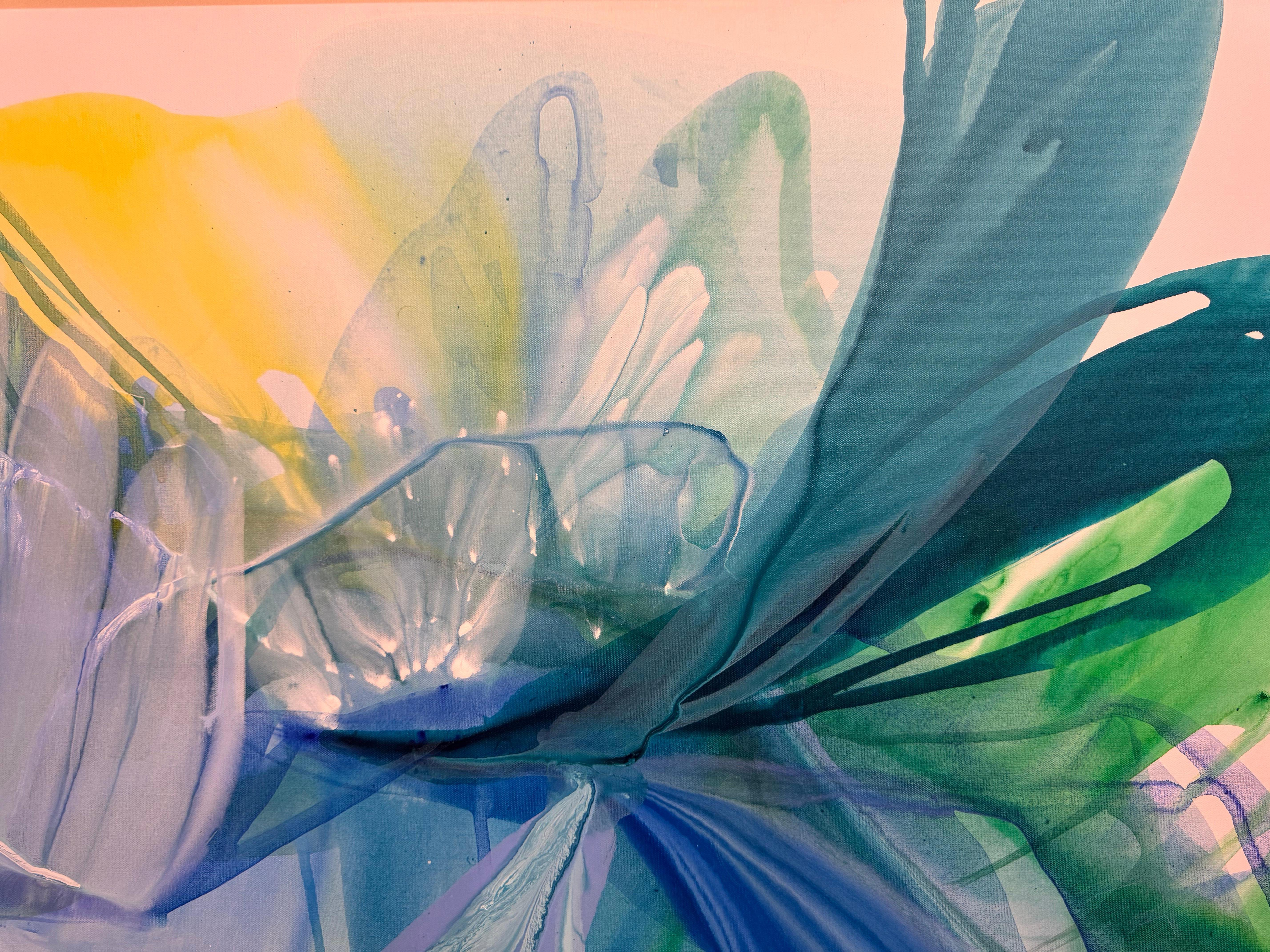 Klänge des Meeres (Blau), Abstract Painting, von Bette Ridgeway