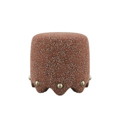 Bette Stool Made in Portugal By Ottiu Velvet Upholstered Wood