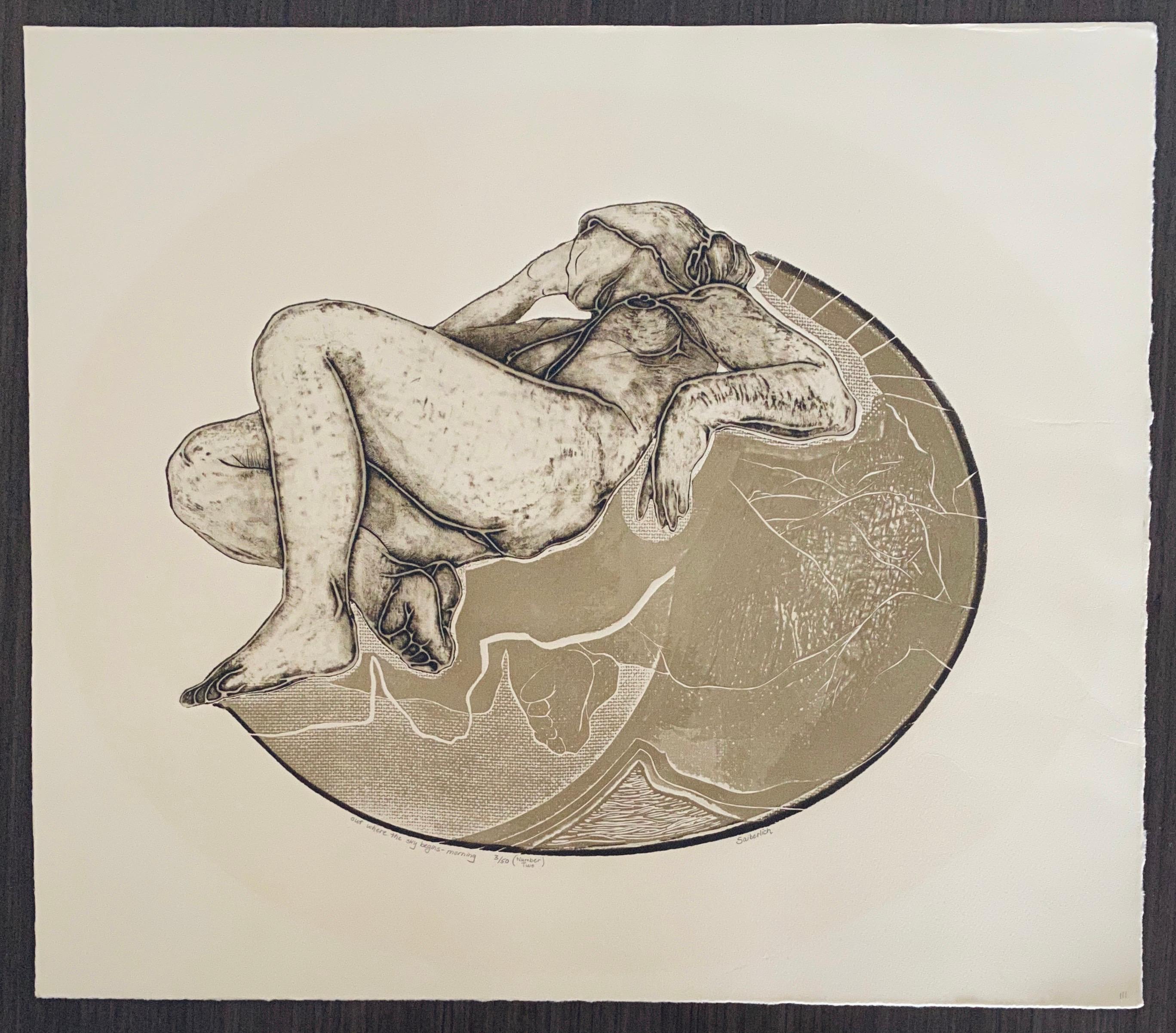 Gravure à l'eau-forte avec aquatinte Impression Femmes couchées en vente 8