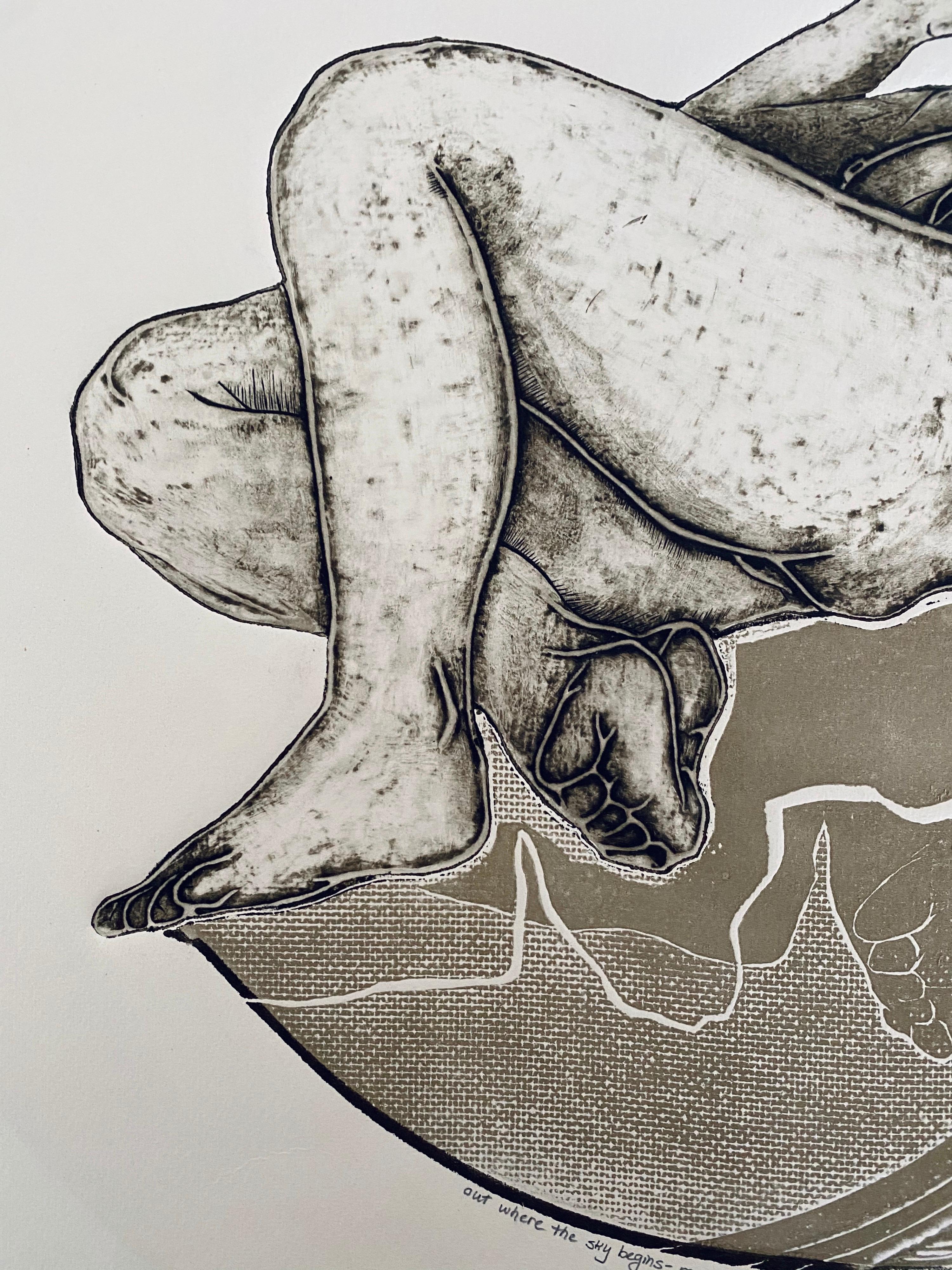 Gravure à l'eau-forte avec aquatinte Impression Femmes couchées en vente 4