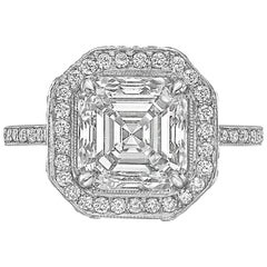 Betteridge 3.13 Carat Asscher-Cut Diamond Ring 
I/VS2

