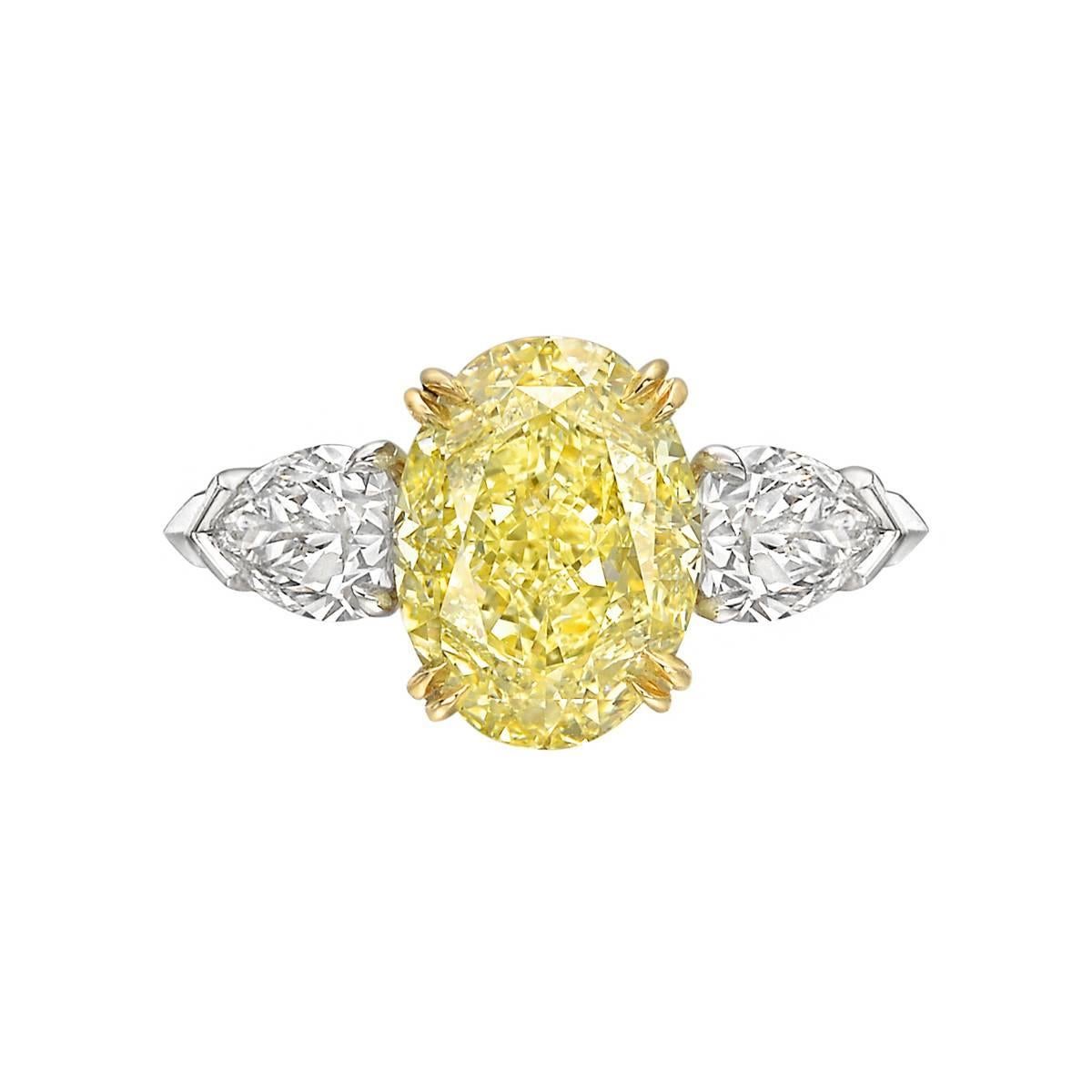Betteridge 3.26 Carat Fancy Yellow Diamond Ring