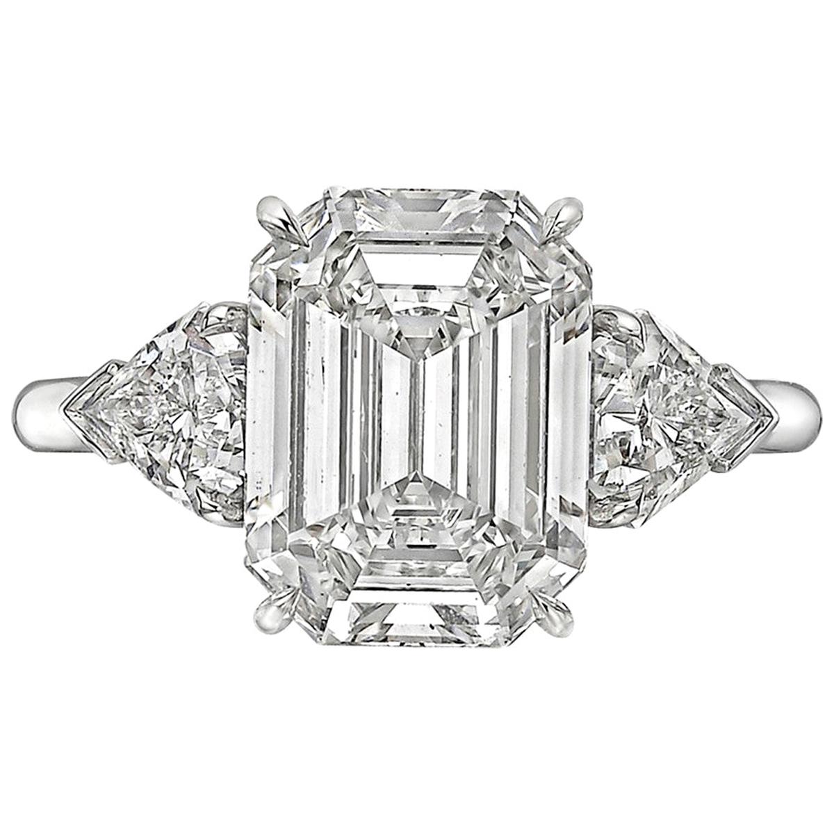Betteridge 4.01 Carat Rectangular Step-Cut Diamond Engagement Ring