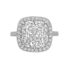 Betteridge 5.07 Carat Cushion-Cut Diamond Engagement Ring