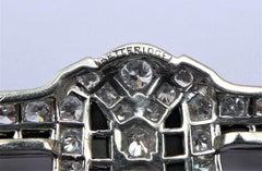Betteridge Art Deco Diamonds Onyx Buckle Brooch