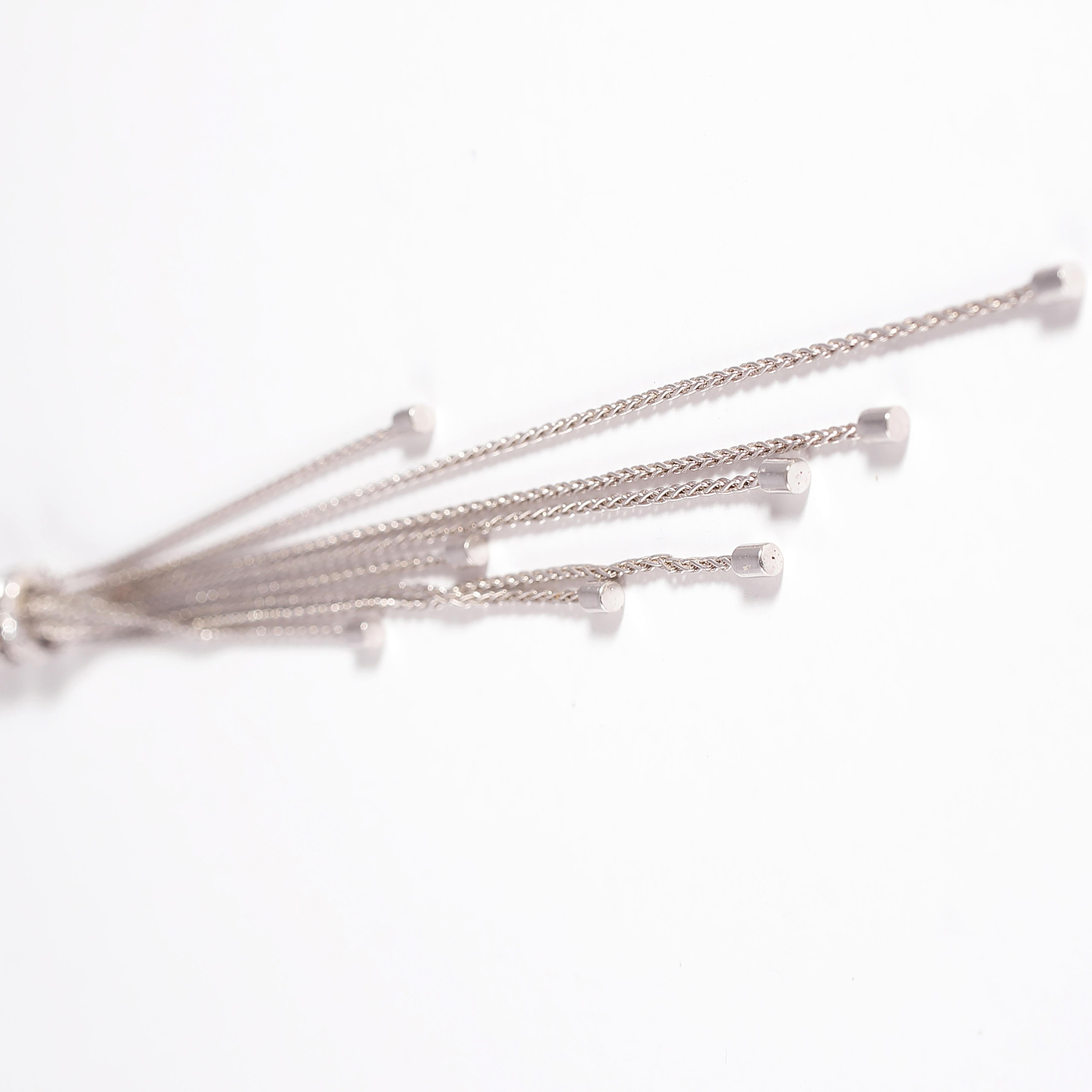 Collier en or blanc Betterridge à multiples brins de diamants en vente 1
