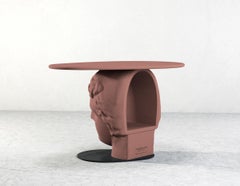 21st Century Studio Irvine Betti Coffee Side Table Mod.I in Concrete red Cement