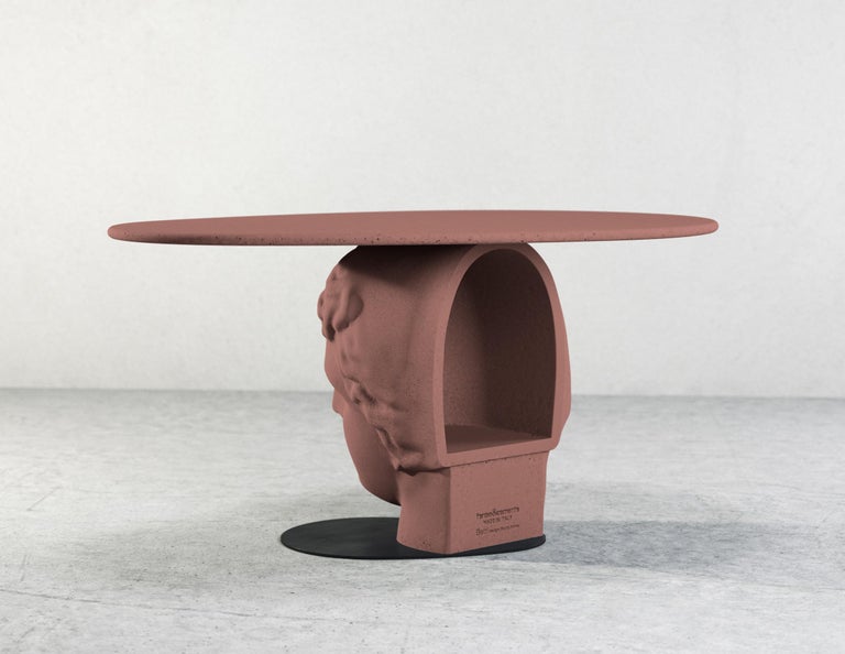 21st Century Studio Irvine Betti Mod.II Coffee Side Table Concrete Beige Cement For Sale 1