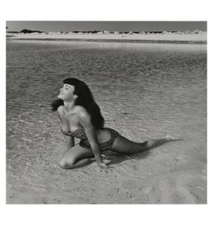 Bettie Page 'Kneeling in Surf', Key Biscayne, FL, 1954