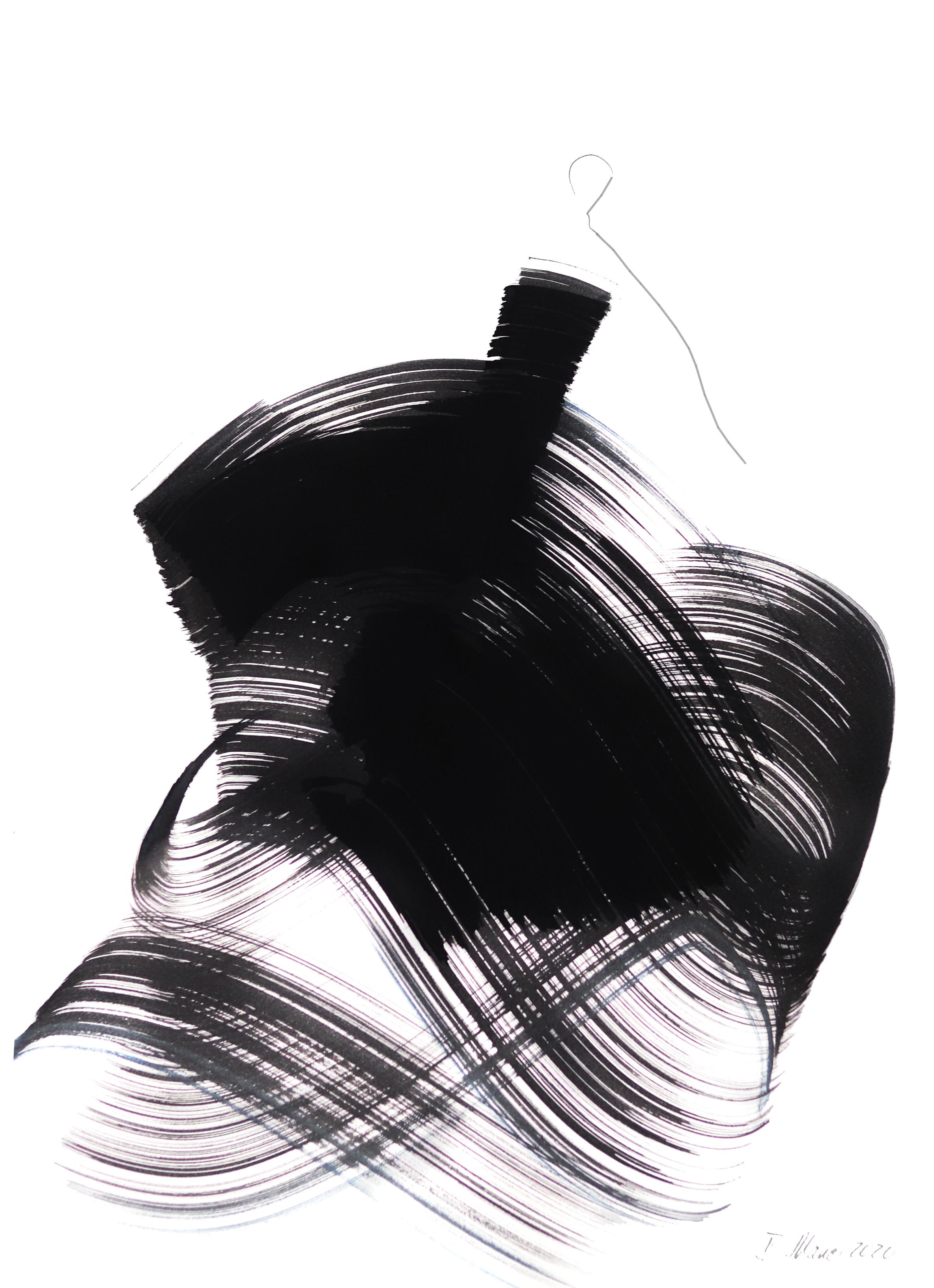 The Black Dress 35 - Mixed Media Art by Bettina Mauel