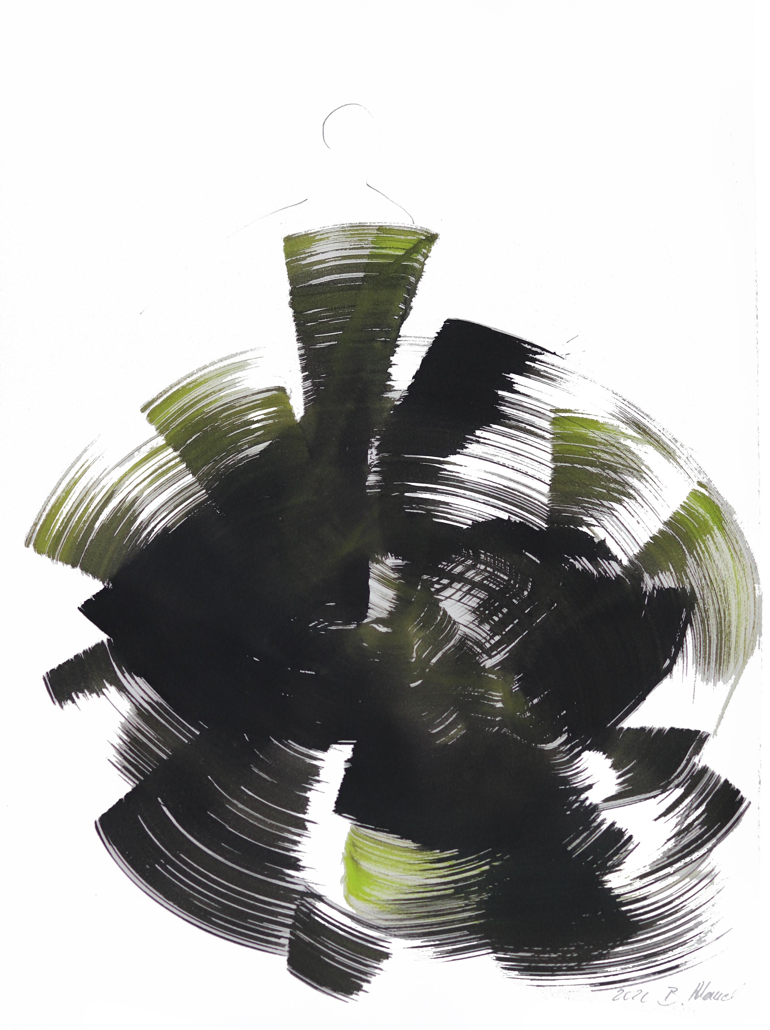 Bettina Mauel Abstract Painting - The Black Dress 42