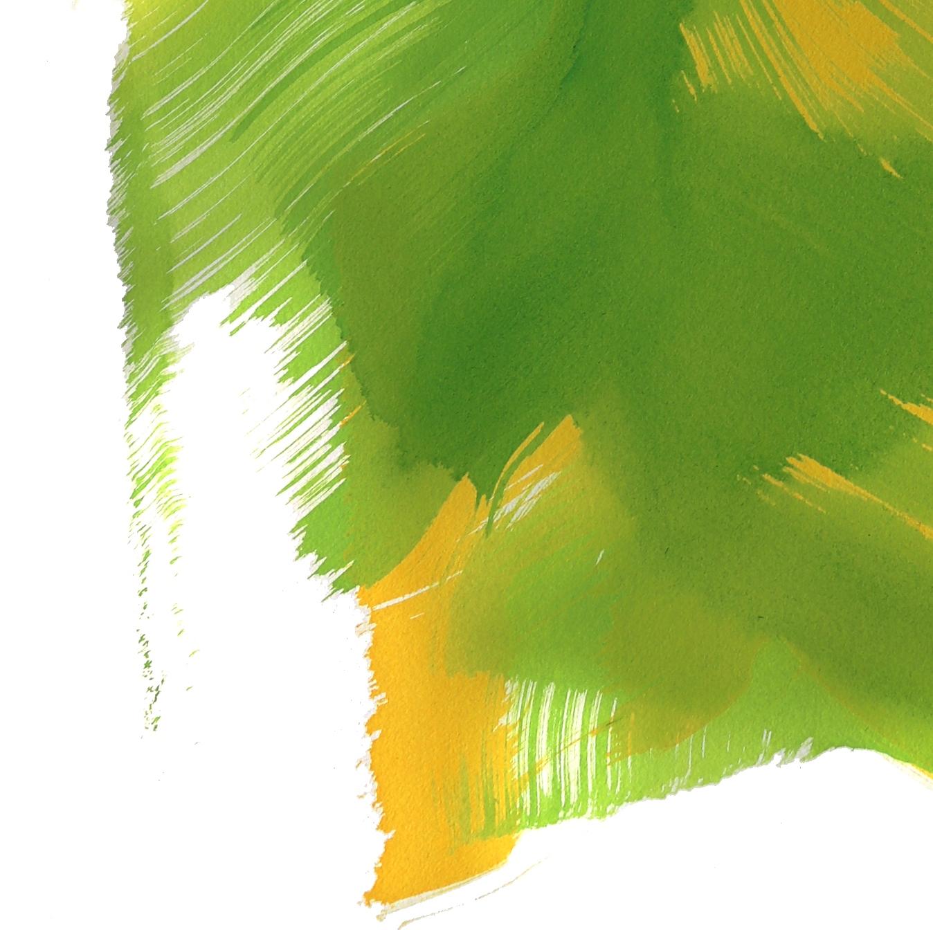 The Green Dress 2 - Abstract Mixed Media Art by Bettina Mauel