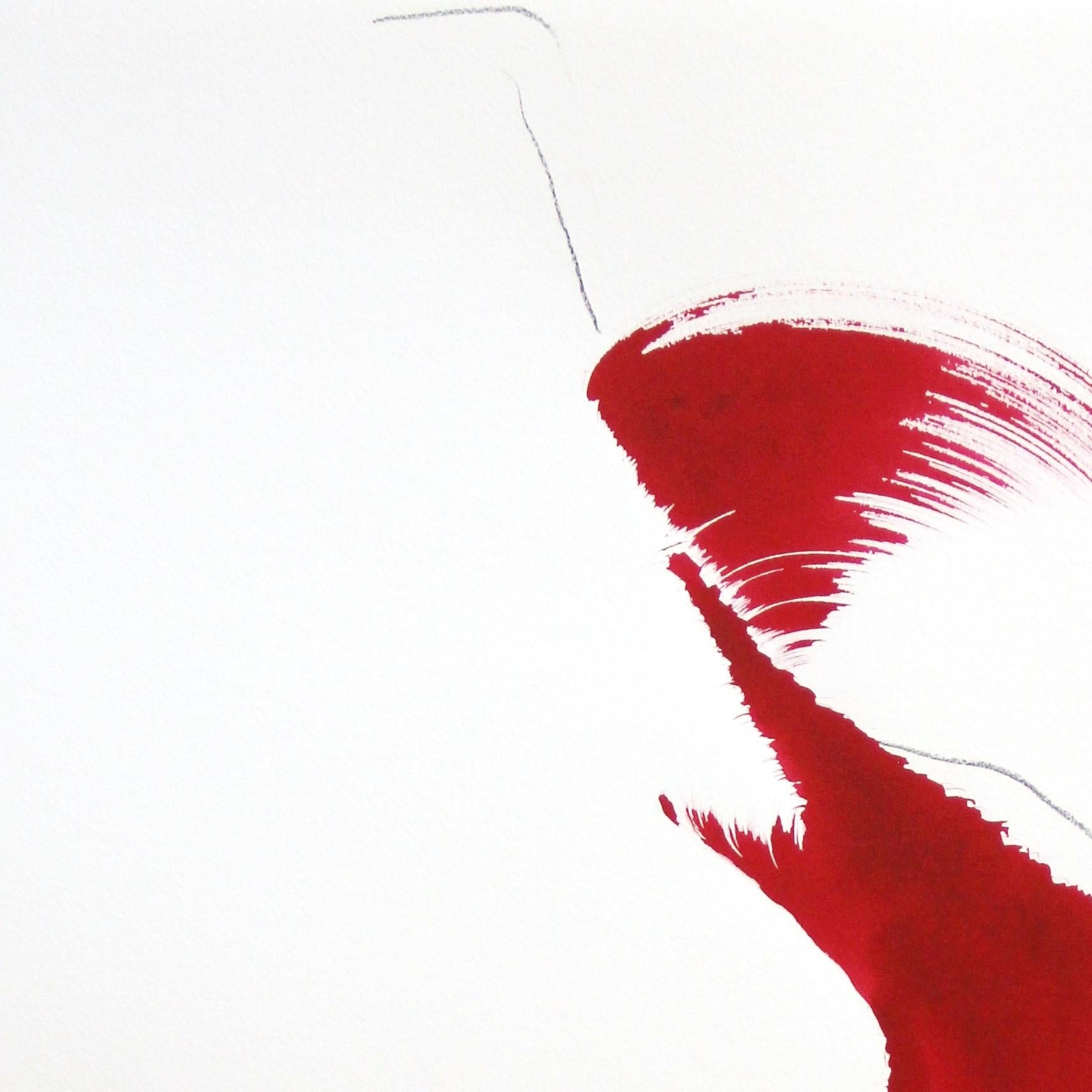 The Red Cloth 90 - Abstract Mixed Media Art by Bettina Mauel
