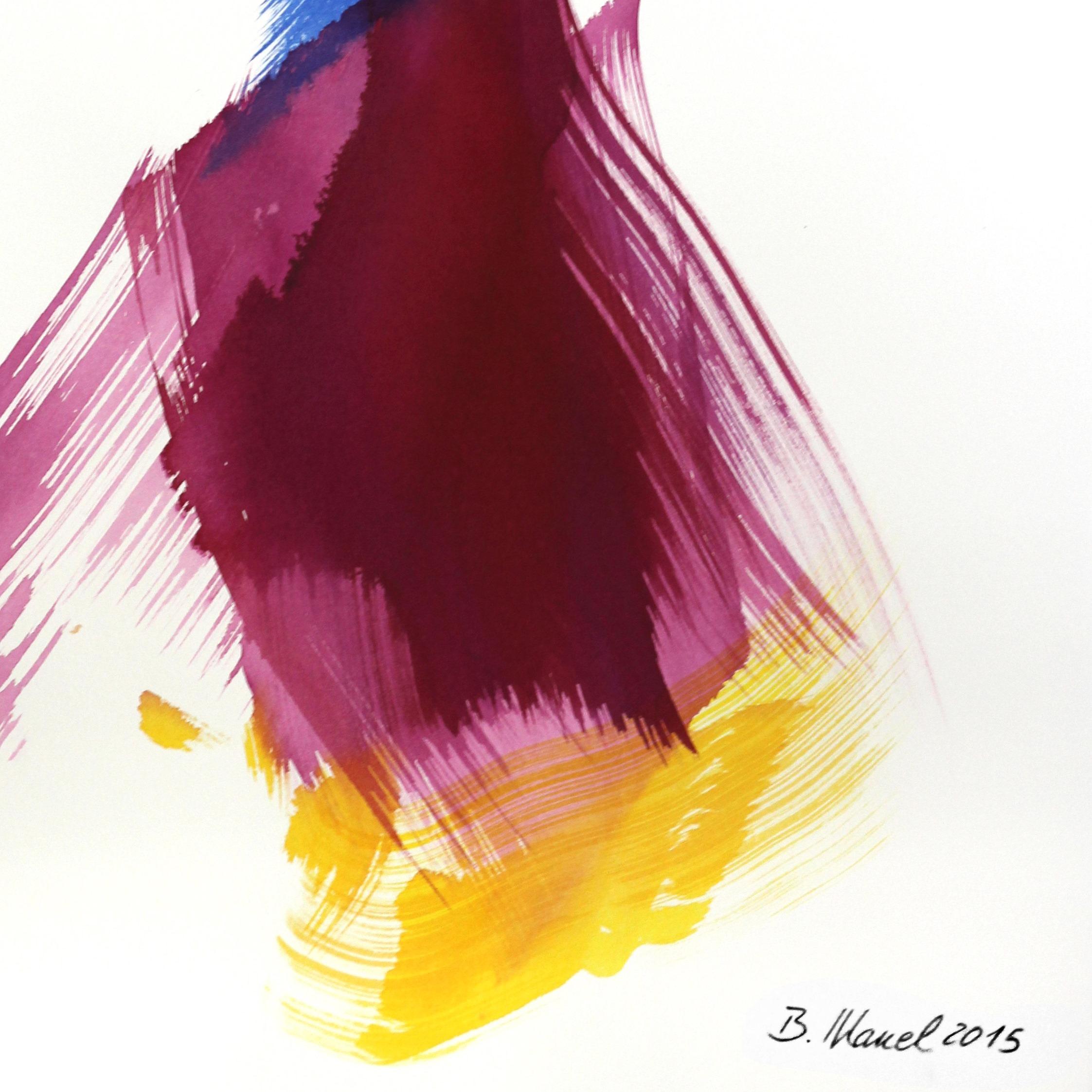 The Violet Dress 9 - Abstract Expressionist Painting by Bettina Mauel
