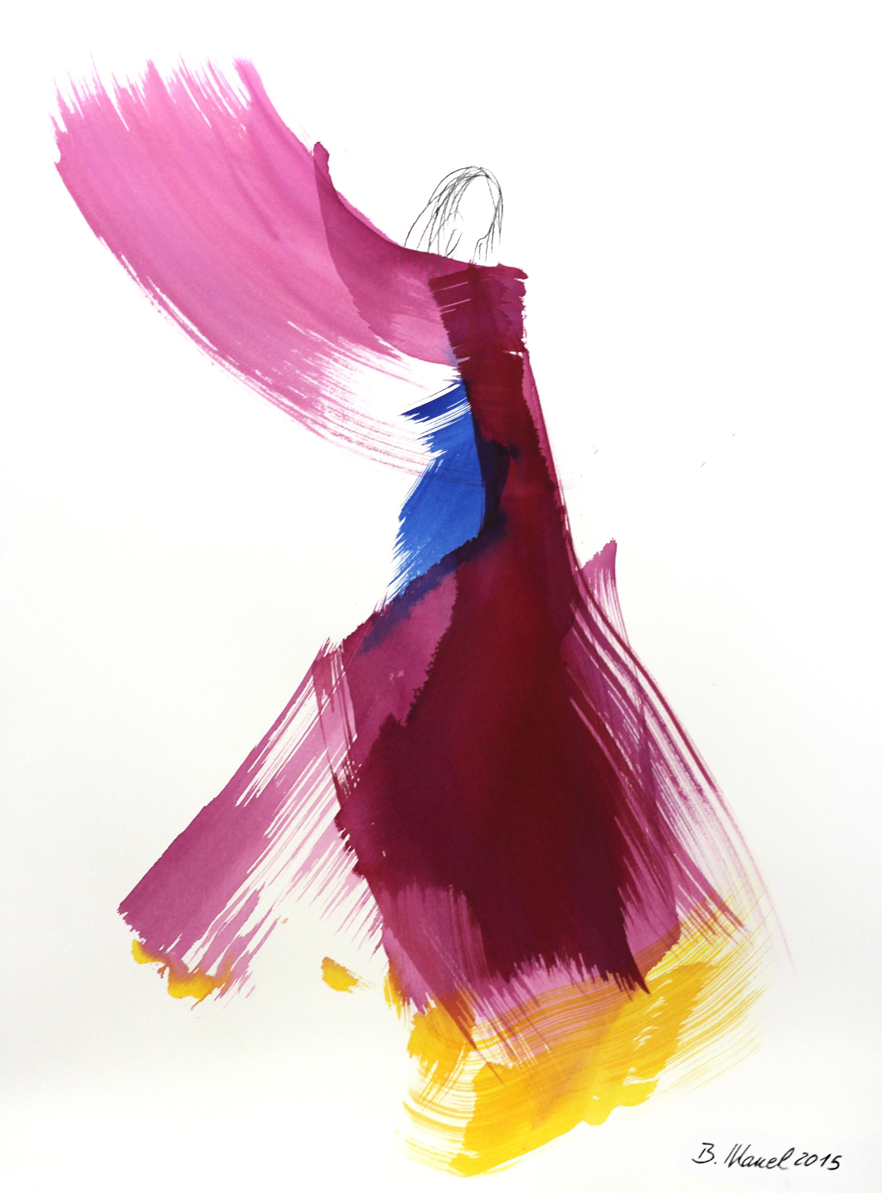 Bettina Mauel Abstract Painting - The Violet Dress 9