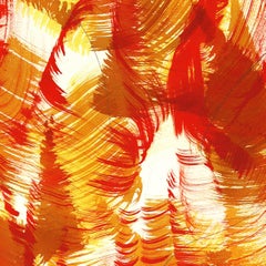 Autumn Tree 3 - Original Abstract Warm Tone Fall Inspired Ink Painting on Paper