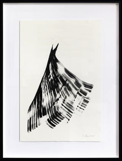 Black Beauty 11 - Peinture à l'encre originale encadrée figurative minimaliste sur papier