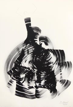 Black Beauty 14 - Minimalist Figurative Original Ink Painting on Paper