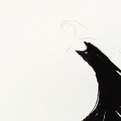 Black Beauty 4 - Monochrome Minimalist Figurative Ink Painting