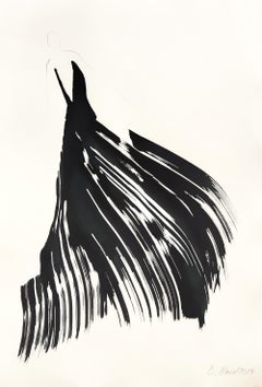 Black Beauty 8 - Minimalist Figurative Original Ink Painting on Paper