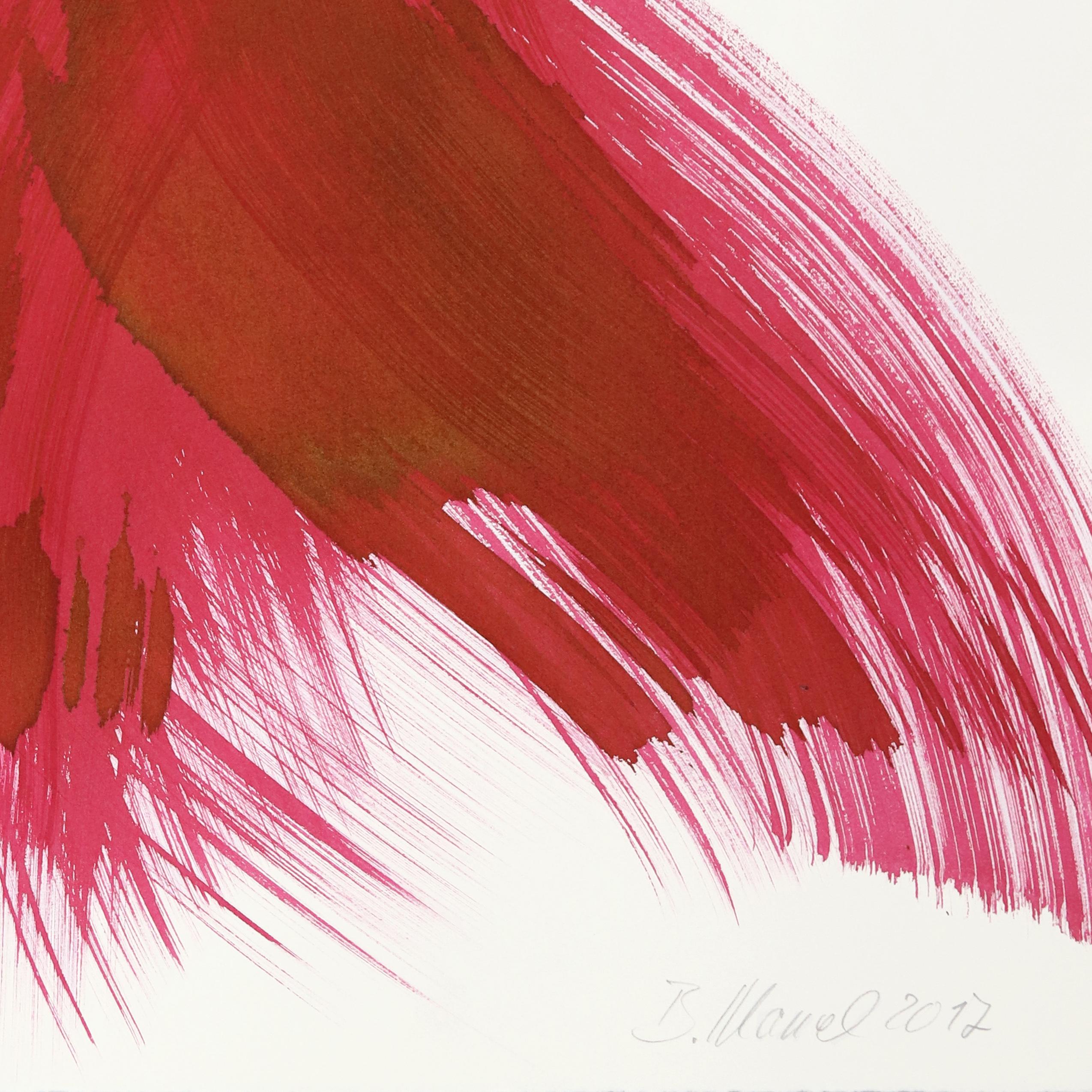 Bailarinas 28 - Pintura Figurativa Minimalista Original Tinta Roja y Negra sobre Papel en venta 1