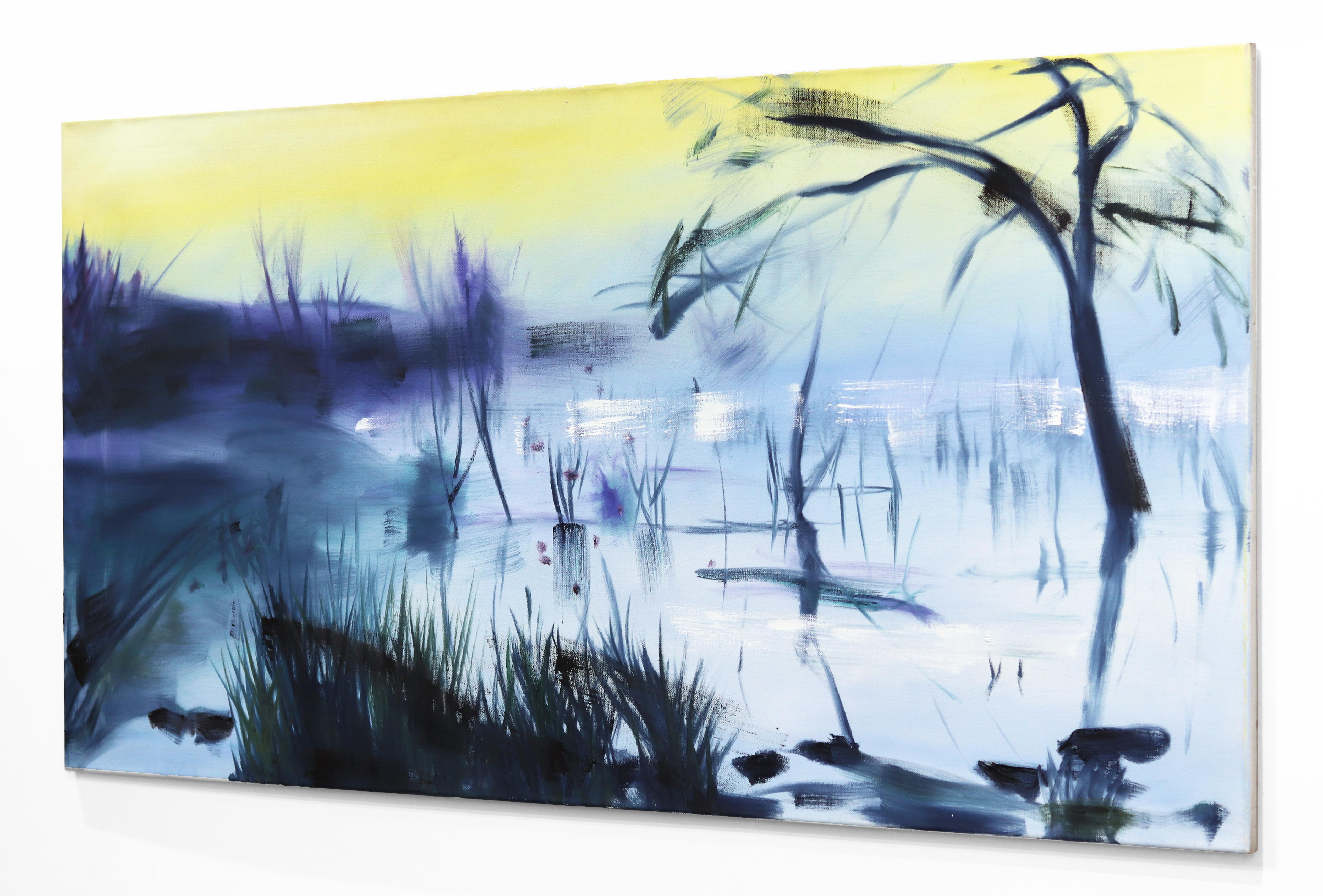 Open Landscape (Moor II) - Large Serene Contemporary Landscape Oil Painting For Sale 2