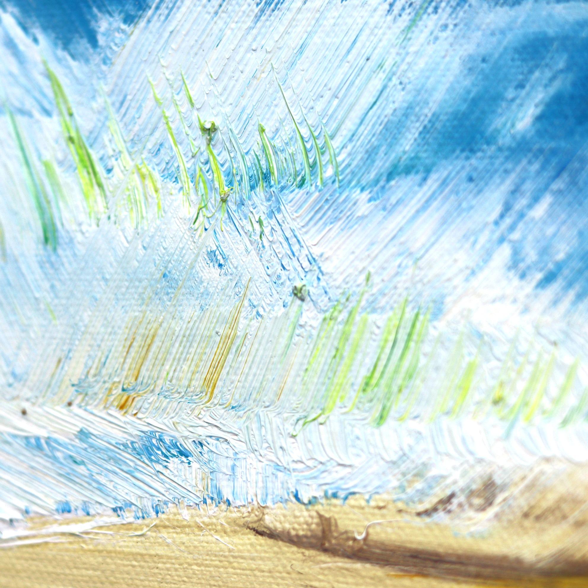 Reflejo III - Paisaje original Océano Paisaje marino Azul Cielo marino Arte de playa en venta 5