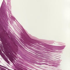 The Deep Magenta Dress 2 - Pittura figurativa astratta e minimalista su carta