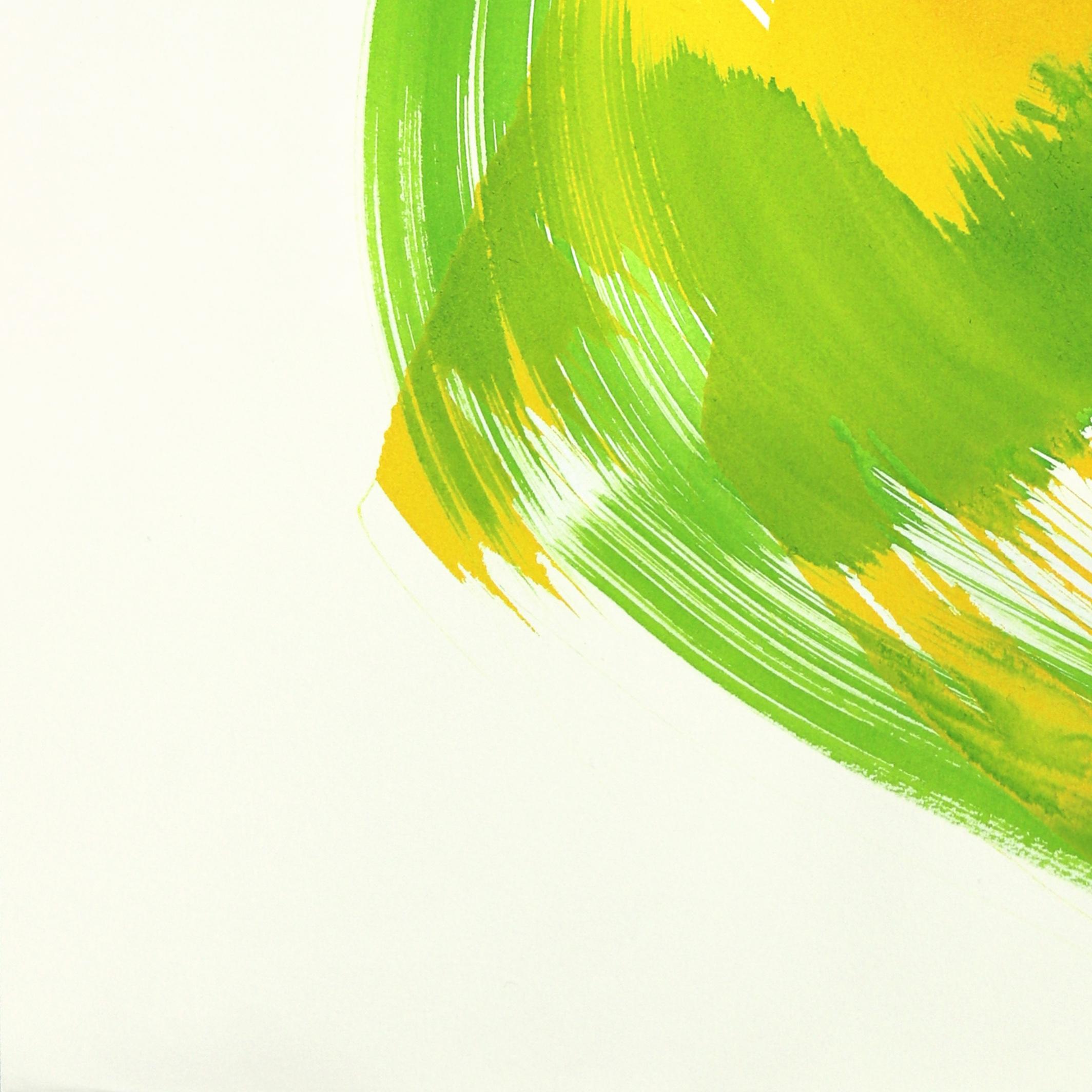 El Vestido Verde 6 - Pintura Figurativa Minimalista Original Tinta sobre Papel - Painting Abstracto de Bettina Mauel