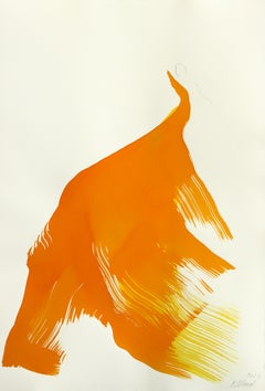 The Marigold Dress 4 - Peinture figurative minimaliste originale à l'encre sur papier