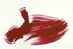 The Red Cloth 130 - Minimalist Figurative Original Ink Painting on Paper